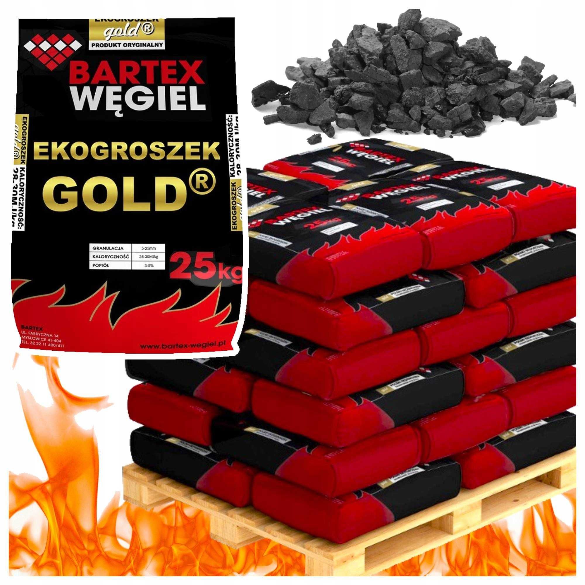 ekogroszek węgiel  bartex  gold  27-29MJ 975KG dostawa gratis dzwoń!