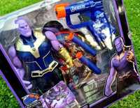 Nowy zestaw figurka Thanos + pistolet + strzałki + tarcza - zabawki