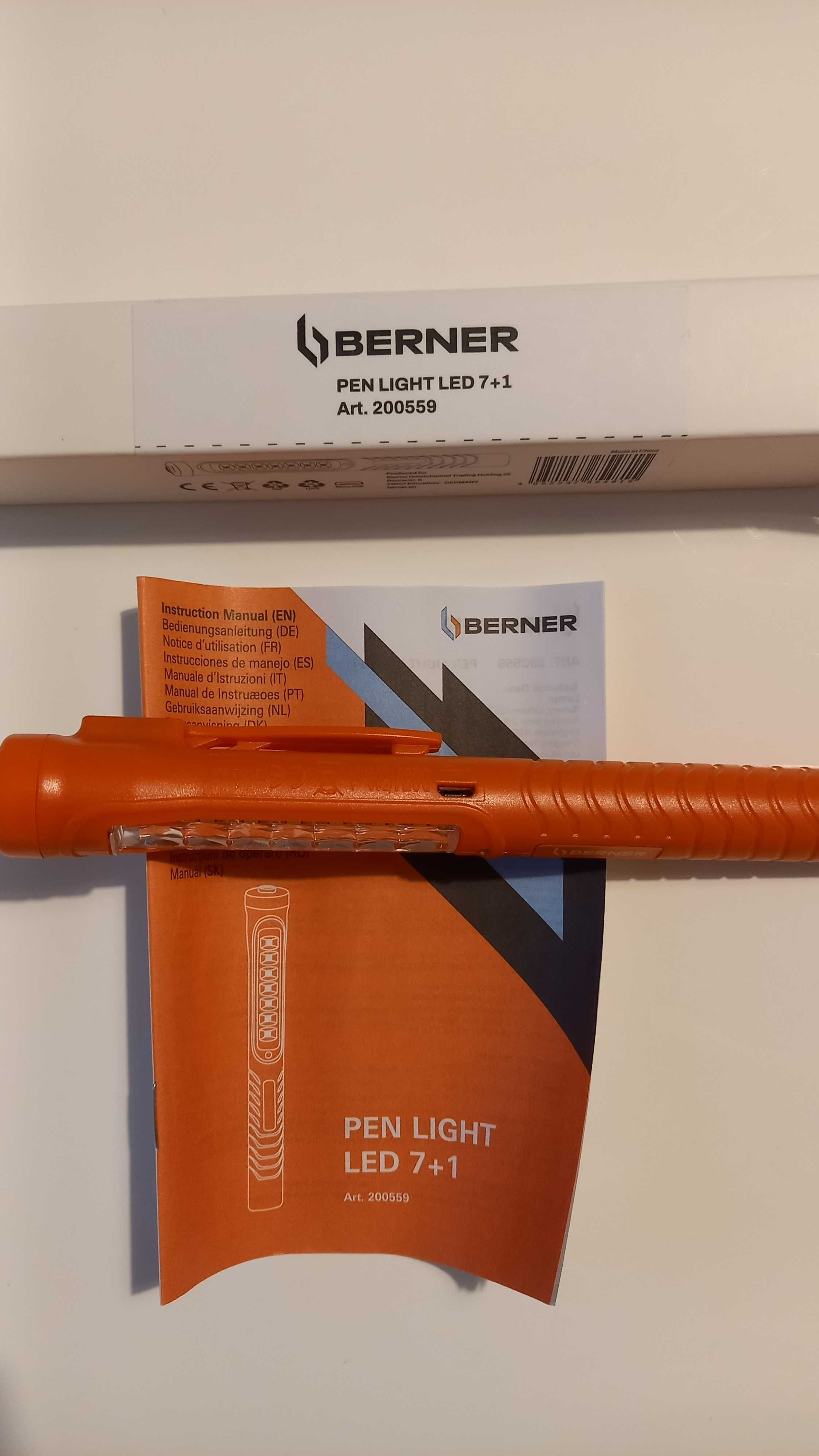 Nowa latarka Berner 200559 Pen Light LED 7+1