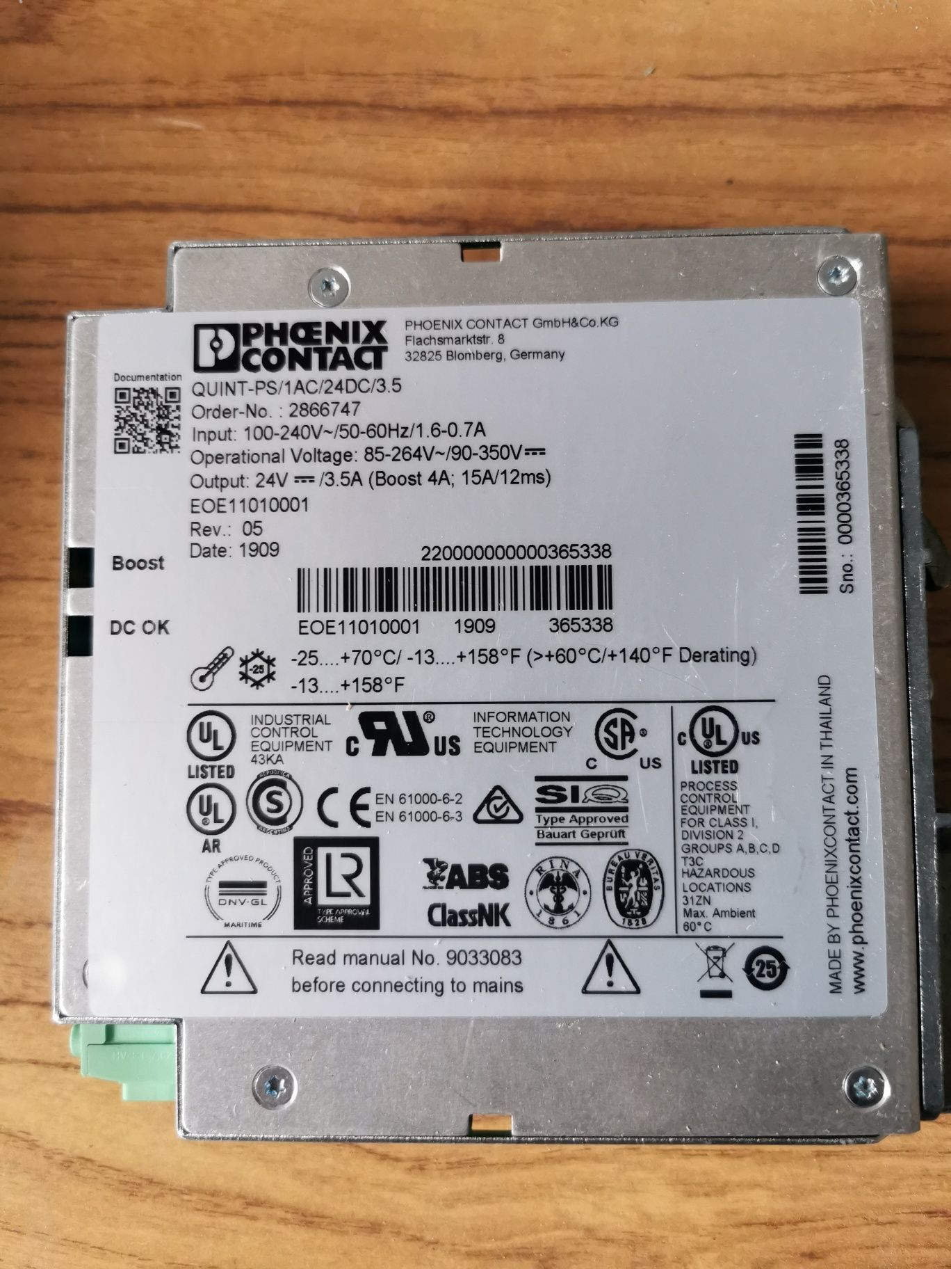Zasilacz na szyne DIN QUINT-PS/1AC/24DC/ 3.5 PHOENIX CONTACT