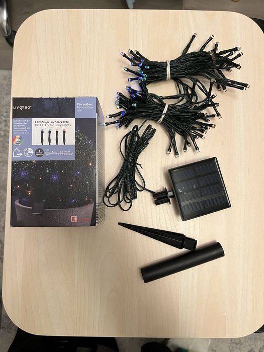 Lampki świąteczne łańcuch świetlny choinka balkon kolorowe na zewnątrz