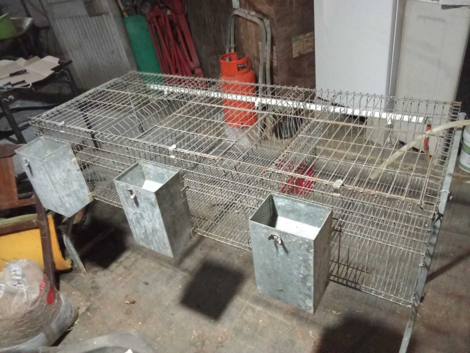 Vendo jaula para coelhos com 3 divisões — em bom estado!