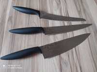 Nowy zestaw komplet noży kuchennych wyprzedaż 3sztuki Damaszku