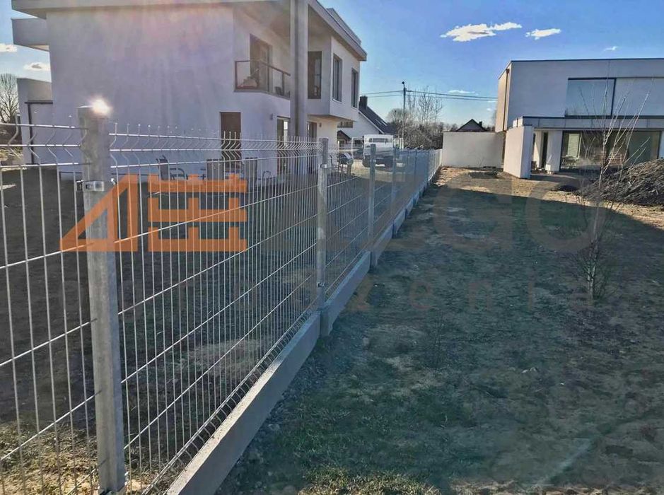 Komplet ogrodzenie panelowe 3D Płot siatka 1,53 153cm słupki panele