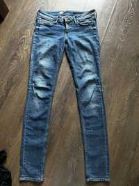 Tommy Hilfiger spodnie damskie granatowe slim fit skinny