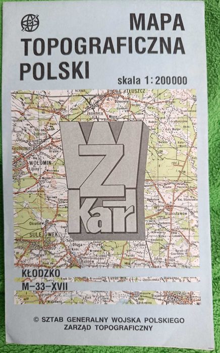 Wojskowa Mapa Topograficzna Polski arkusz M-33-XVII