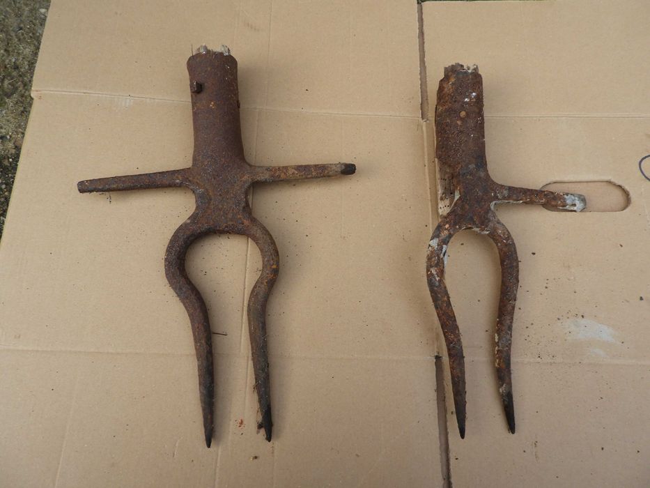 widły do buraków ziemniaków motyka stara kute ręcznie zabytek =
