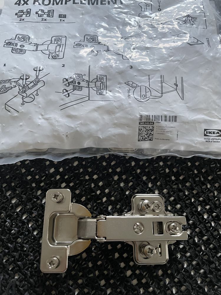 Zawiasy Ikea Komplement NOWE