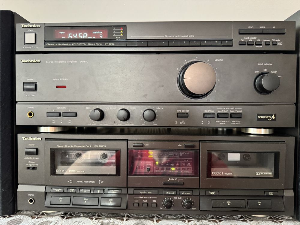 Vintage wieża technics wzmacniacz SU-810 , ST-600L , deck RS-TR 165