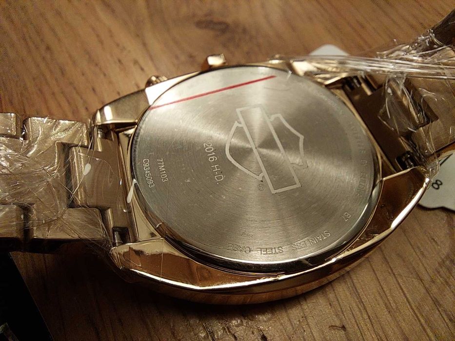 Harley Davidson Bulova Piękny Zegarek Damski Złoty Kolekcja Rocznicowy