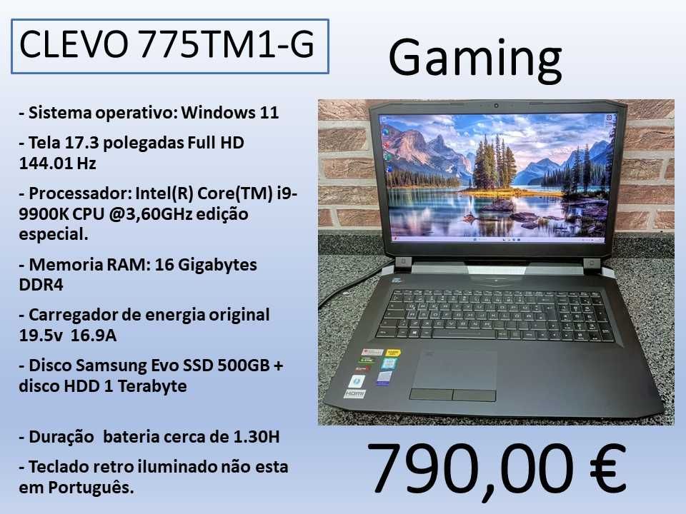 CLEVO P775TM1-G core i9 RAM 16gb SSD 500gb