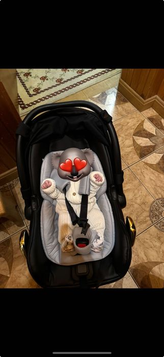 Junama Diamond S Line Wózek dziecięcy 3w1  czarno złoty