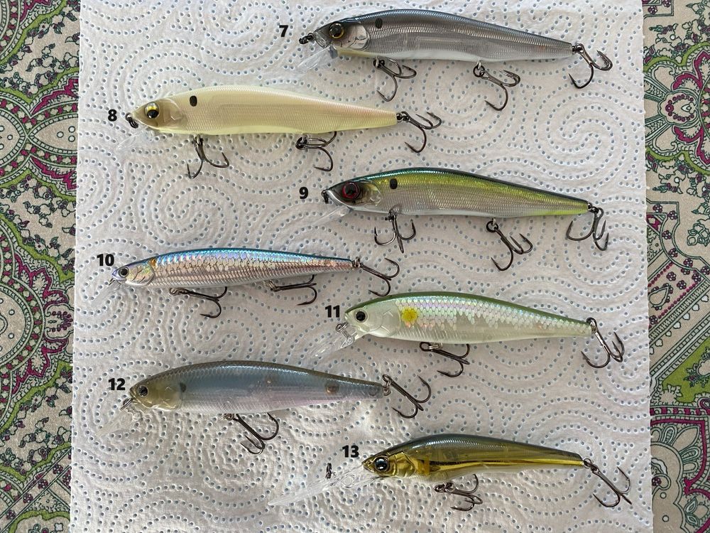 Amostras Achigã - Megabass, Lucky Craft, 6th Sense, Rapala, River2sea