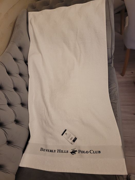 Nowy Luksusowy ręcznik f. Polo Ralph Lauren biały frotte obustronny