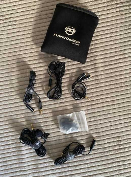 Power de Wise Lavalier/ Lapela Microphone Full Set