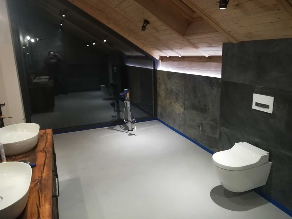 Mikrocement podłogi schody i ściany.