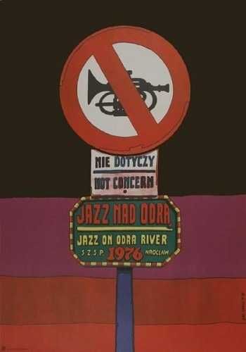 Plakat Jan Sawka Jazz nad Odrą 1976 rok
