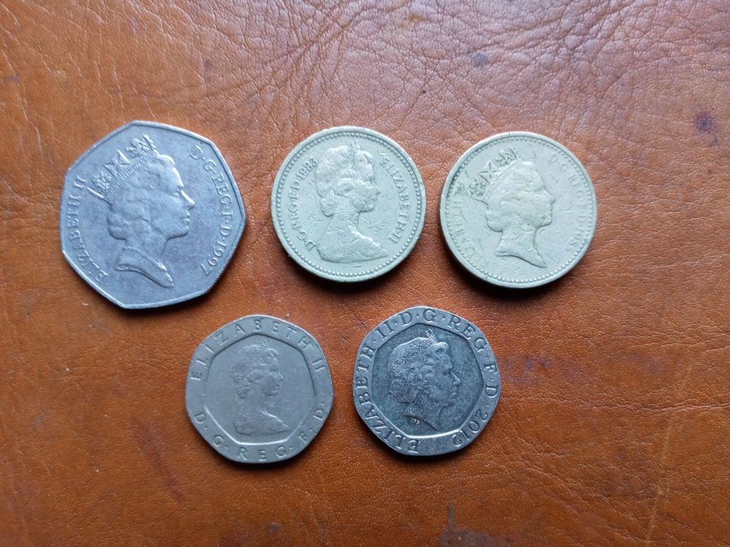 Wielka Brytania monety funty pence
