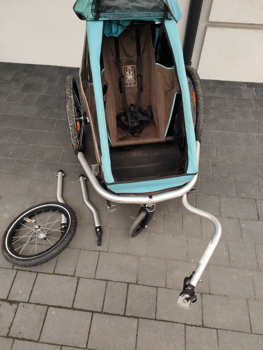 Przyczepka rowerowa Croozer 1 amortyzacja 3w1 riksza