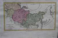 Mapa Syberii z XVIII wieku.