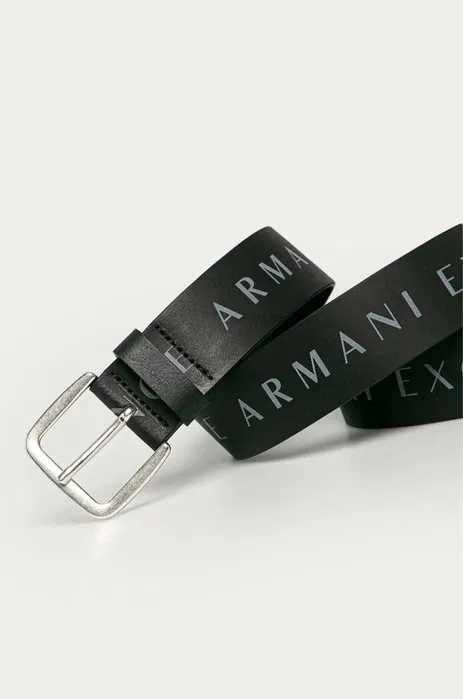 Чоловічий ремінь armani exchange армані шкіра фірмовий шкіряний