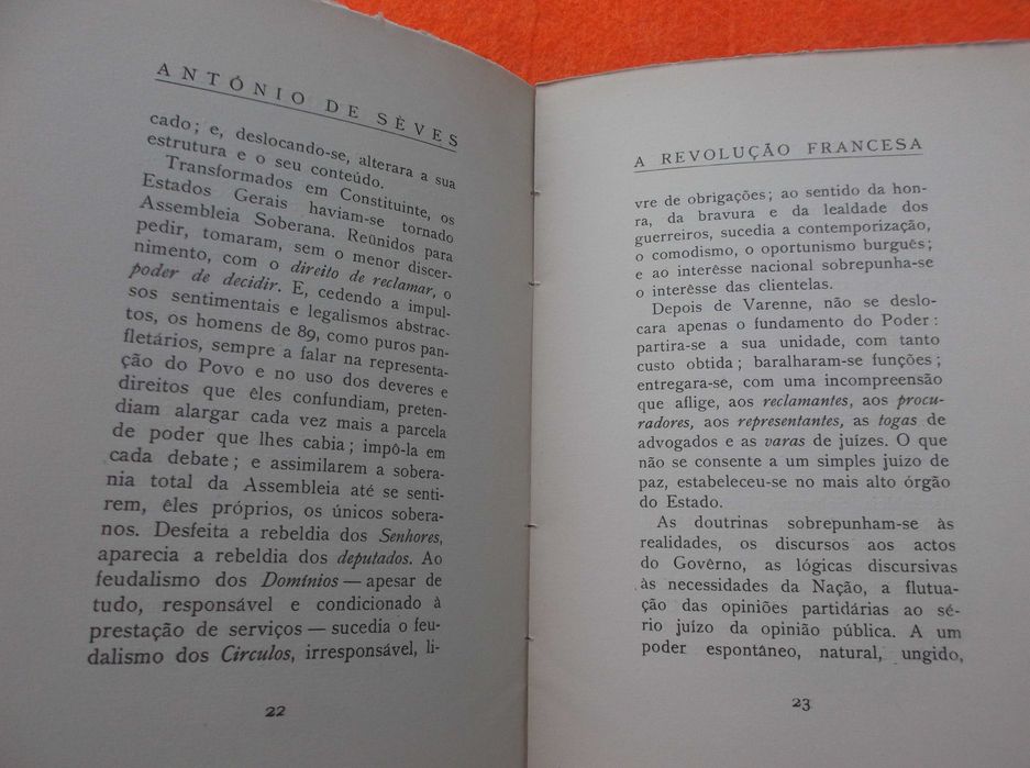 A Revolução Francesa e Suas Consequências -  António de Seves