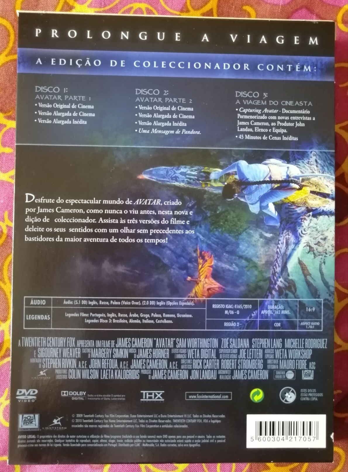 DVD Avatar 1 - Edição de Coleccionador