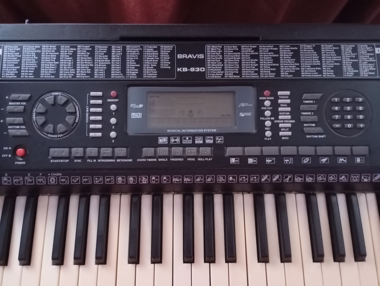 Синтезатор електричний -BRAVIS KB-830