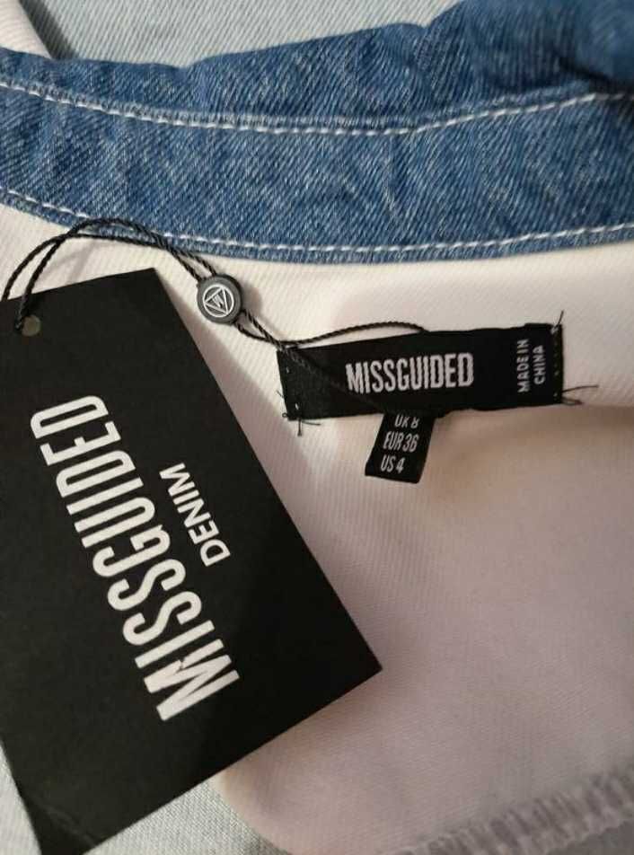 Джинсовка/ джинсовая куртка-рубашка  missguided 36 р.