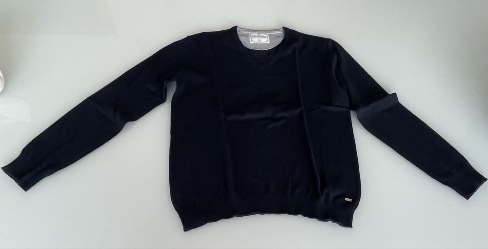 Camisola gola v rapaz azul marinho 13/14 Zara