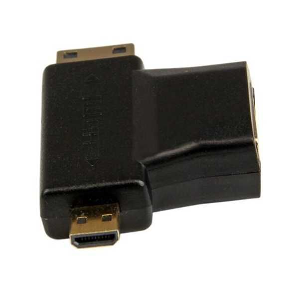 Adapter 2w1 gniazdo HDMI wtyk MicroHDMI MiniHDMI * Video-Play