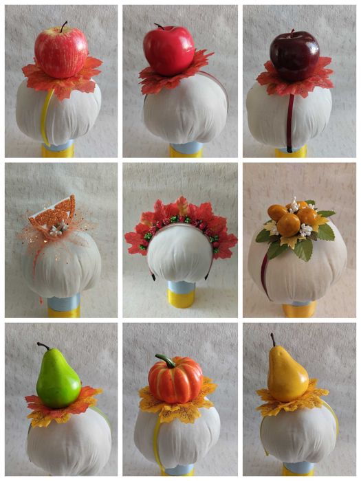 Аксесуари, прикраси на свято осені. Осінній обруч обідок ободок вінок