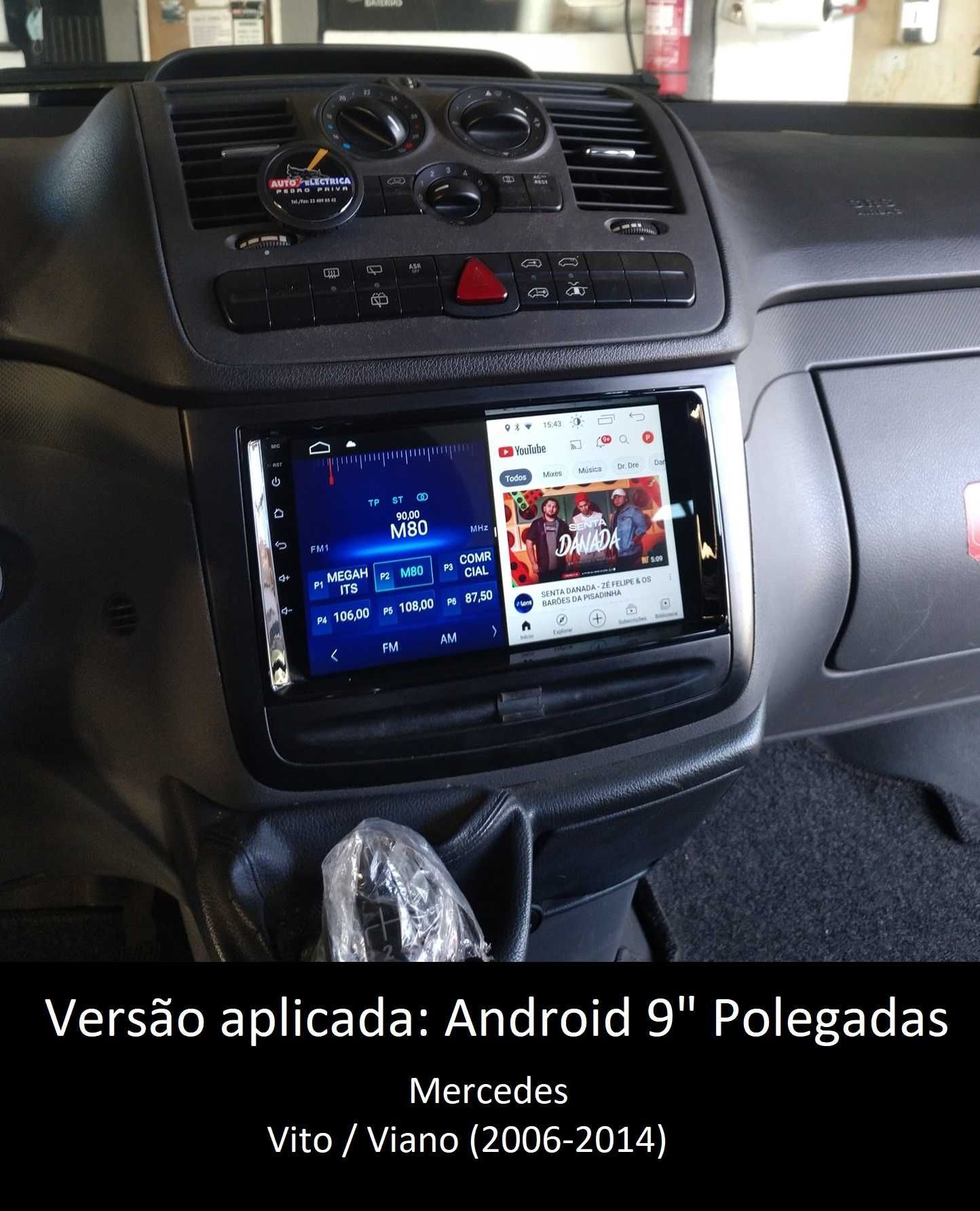 (NOVO) Rádio 2DIN • MERCEDES • Vito Viano (2003 a 2022) Android 4+32GB