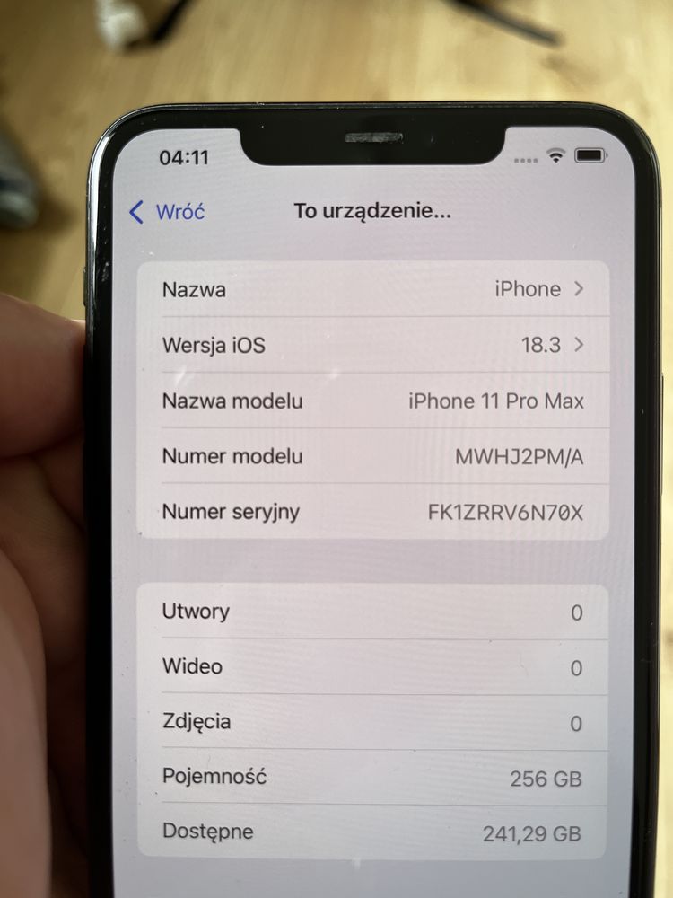 Iphone 11 pro max 256gb