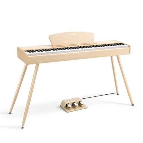 DONNER DDP-80 pianino cyfrowe ze statywem i pedałami DDP80 Nature wood