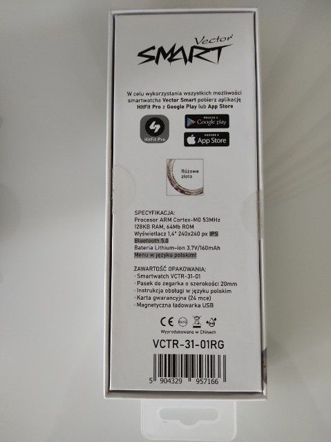 Nowy Smartwatch Vector Smart pasek pudrowy róż