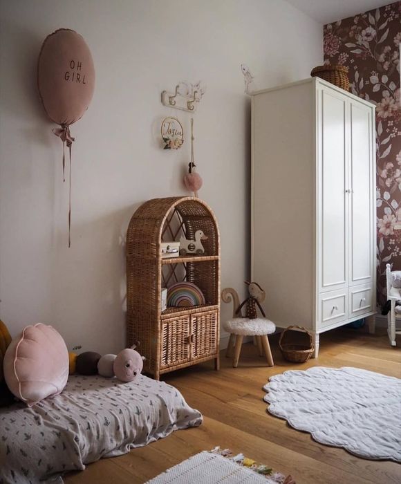 Wiklinowa Etazerka z drzwiczkami łuk handmade regał, szafka, półka