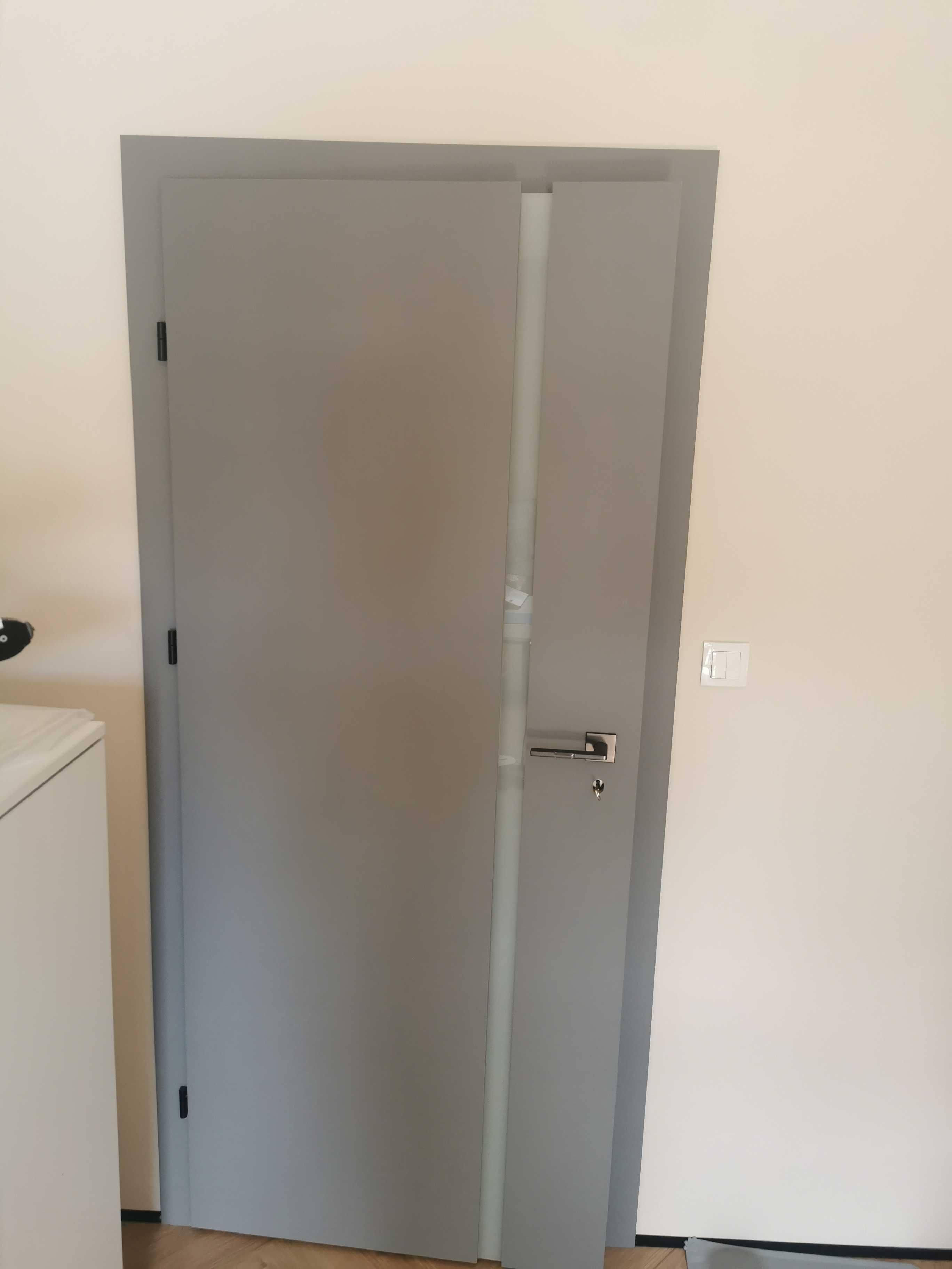 Drzwi wewnętrzne przylgowe lewe 80 Porta Focus 4.A Szary Platynowy Mat