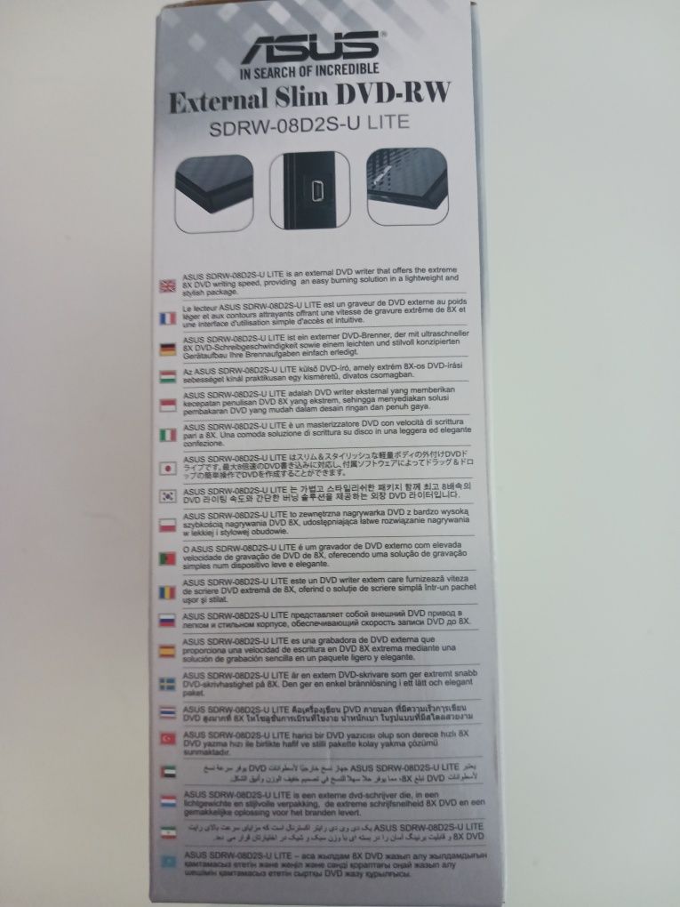 ASUS DVD-RW externa slim design