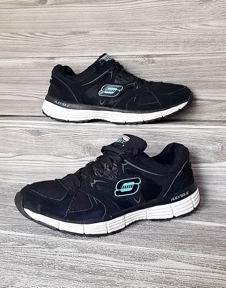 Sneakersy damskie Skechers sportowe biegowe nordic walking skórzane 38