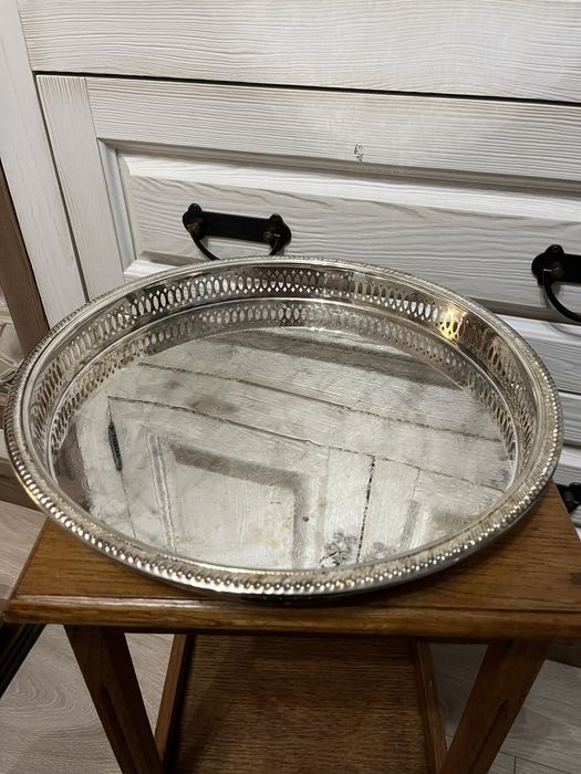 Taca srebro plater Antyk Vintage dokoracja