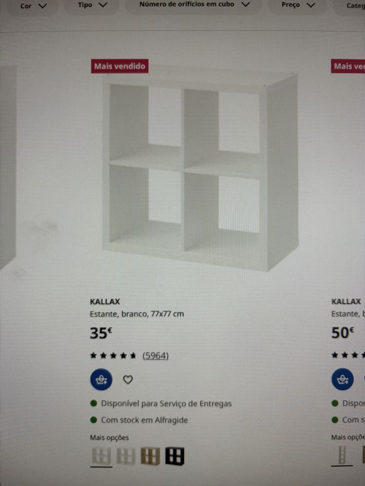 Kallax mais acessorios (cesta e garrafeira)