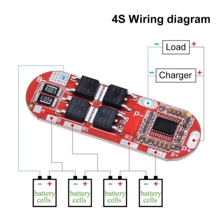 БМС контроллер заряда/разряда BMS 3S, 4S, 5S / 25A для Li-ion аккум.