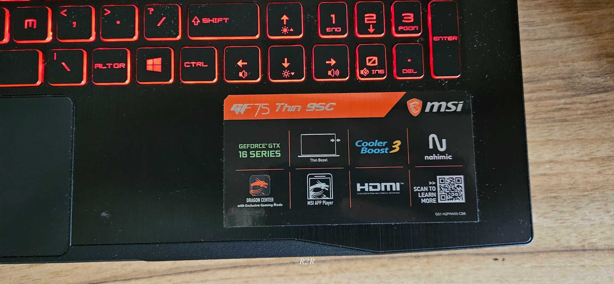 Używany Laptop MSI GF75 Thin 17,3"/i7/8GB/1TB/Win10 (9SC492PL)