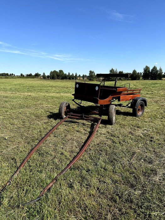 Bryczka konna typu świniarka odnowiona na gumowych oponach OKAZJA !!!