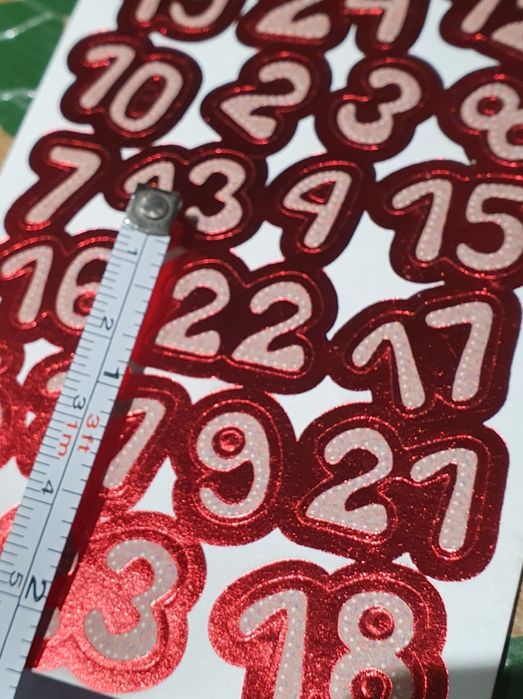Наклейки на адвент календар 1-25