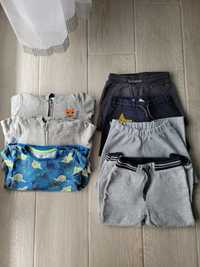Paka ubrań zestaw spodni dresowych+bluzy dla chłopca 86-92cm/18-24m