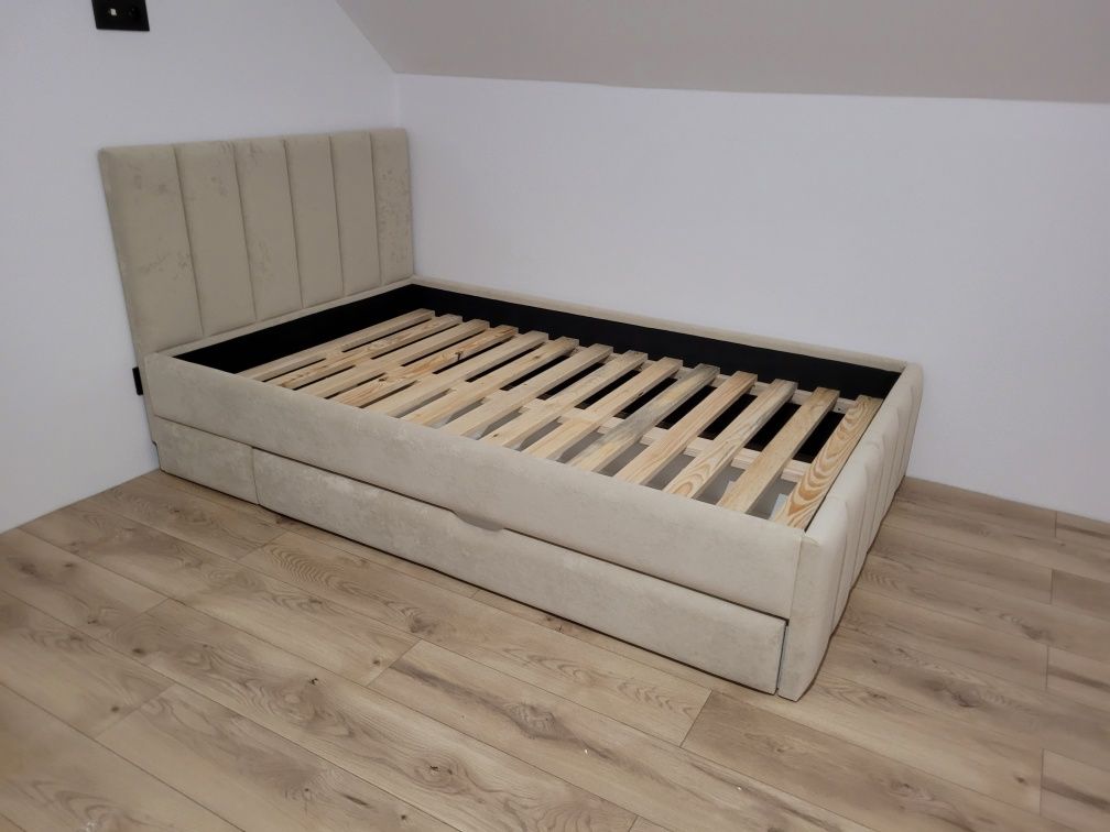 Łóżko tapicerowane, kontynentalne dla dziecka młodzieży 120x200 Nowe P