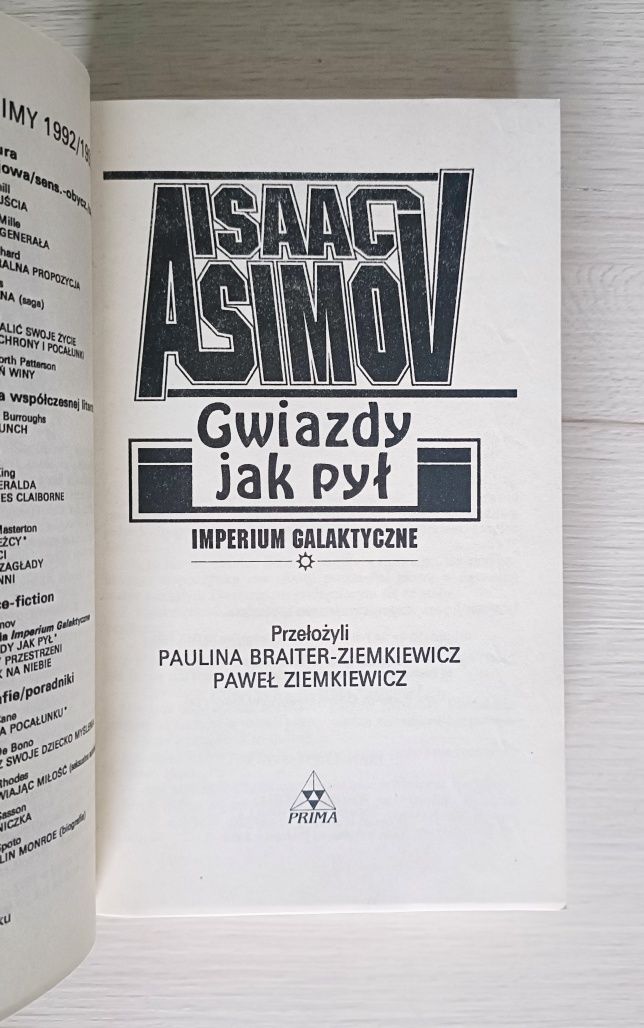 Kamyk na niebie Gwiazdy jak pył Prądy przestrzeni Asimov