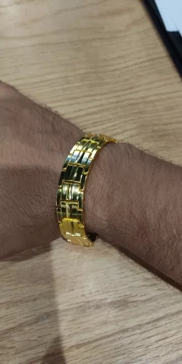 Pulseira Equilíbrio, Bio-Saúde (Magnética, Infravermelhos) Dourada